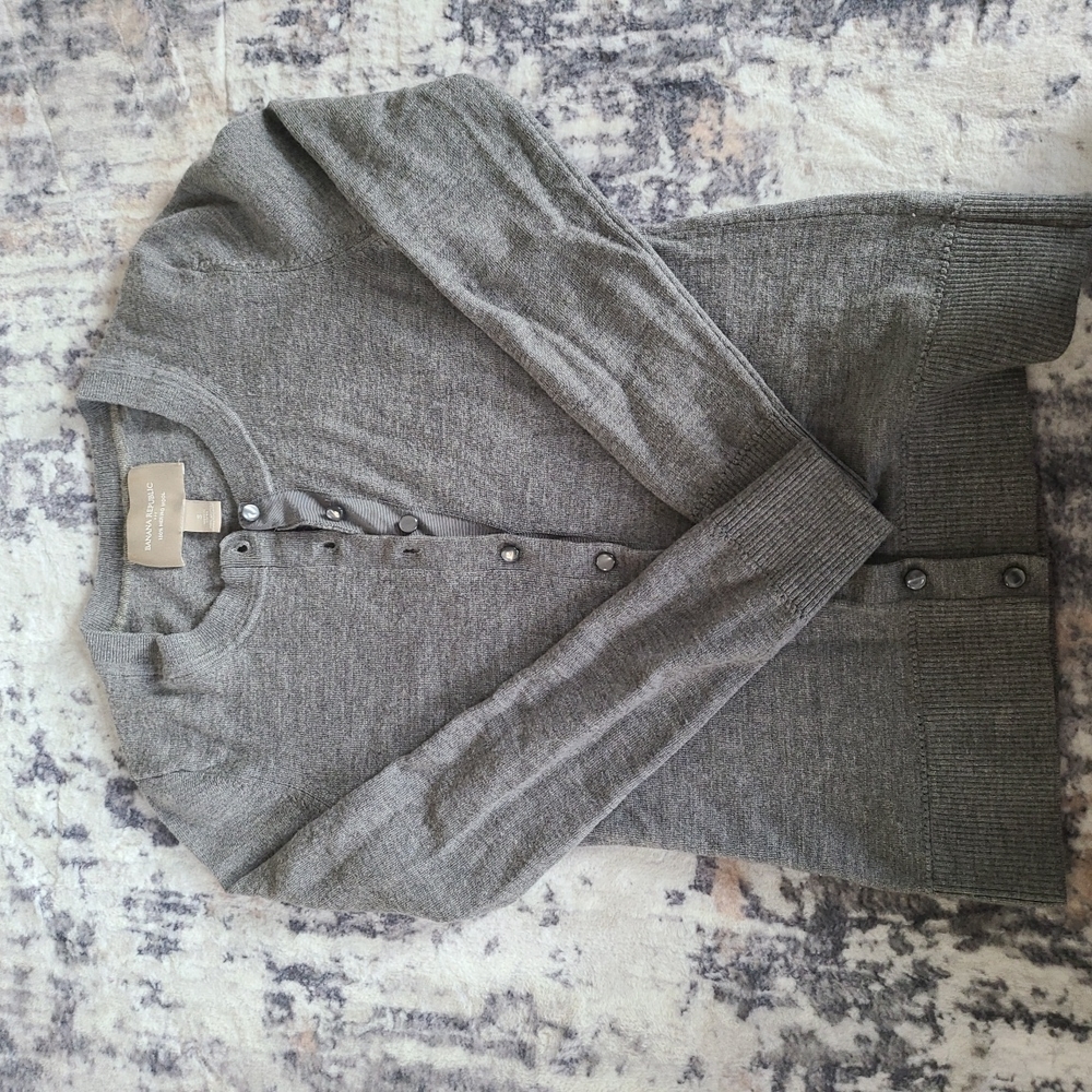 Banana Republic Merino Woll Cardigan - Grey